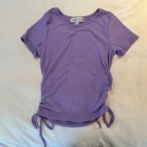 Purple fitted Tshirt with side ties